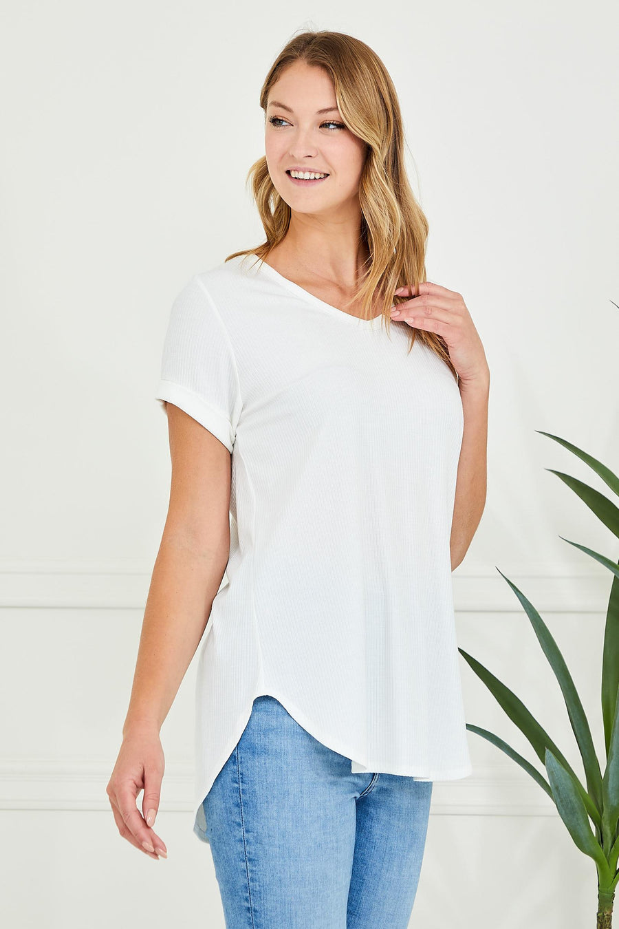 Hannah | Ribbed V-Neck  *FINAL SALE*