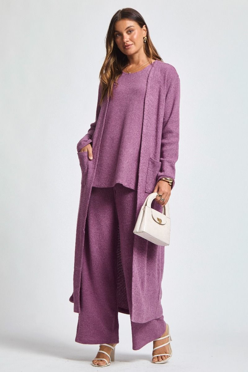 Unwind | Soft Brushed Thermal Relaxed Fit Pants | Violet – 🍋The Zesty ...