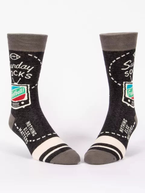 Football Sunday | Men's Crew Socks | Blue Q