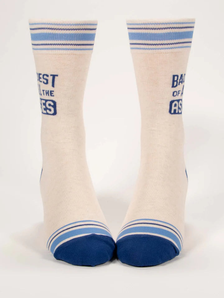 Baddest Of All The Asses | Men's Crew Socks | Blue Q