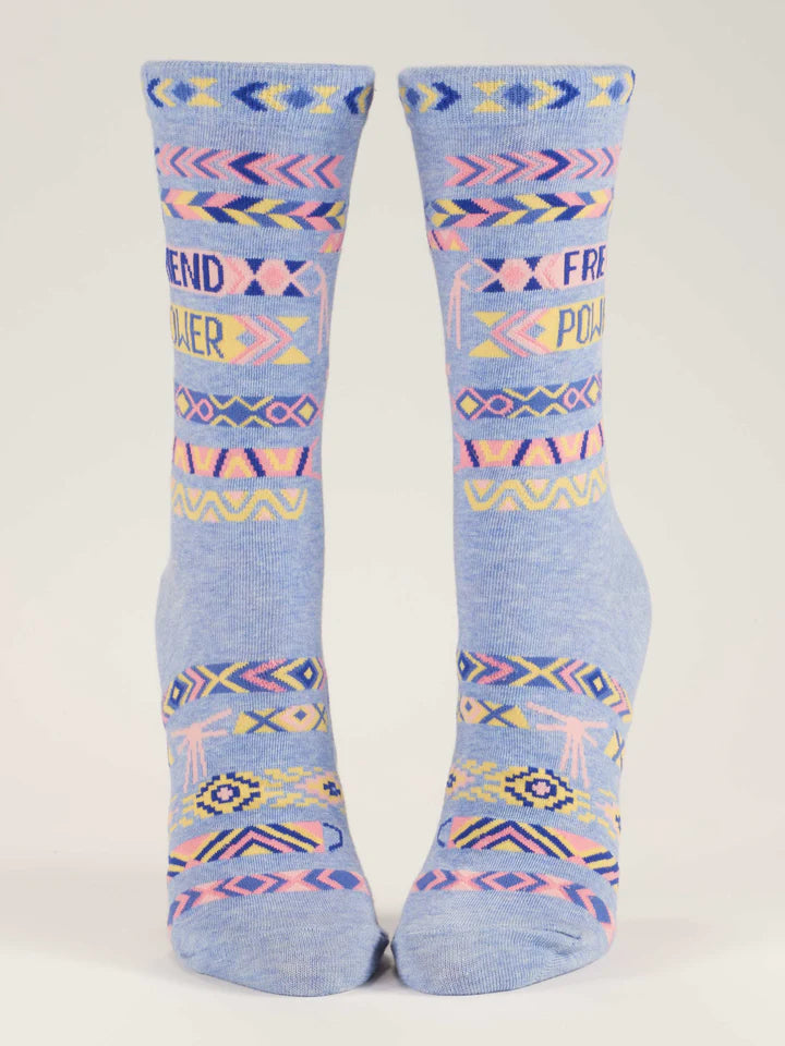 Friend Power | Women's Crew Socks | Blue Q