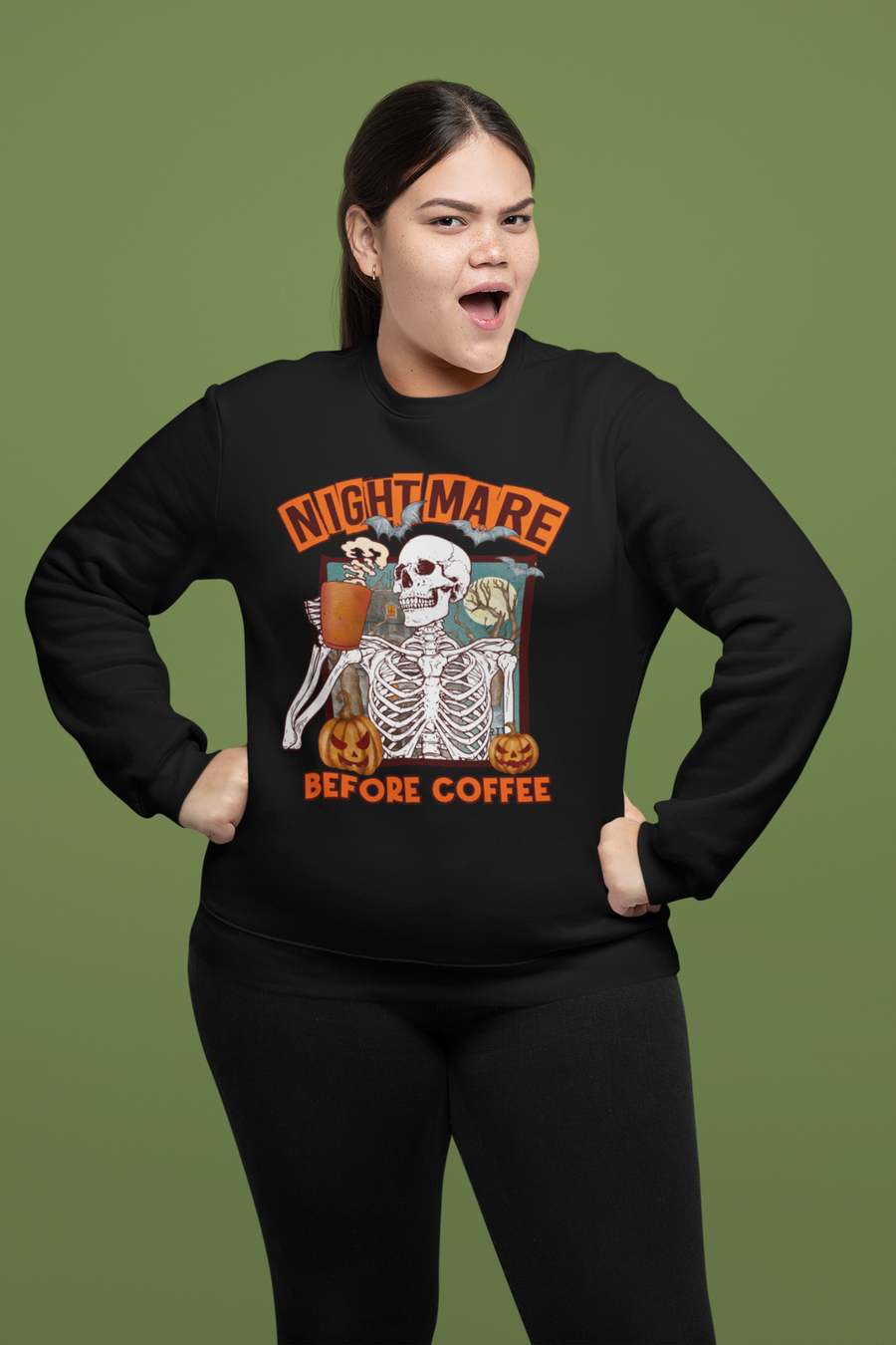 Nightmare Before Coffee | Crewneck Sweatshirt (Toddler 2T to Adult 5X)