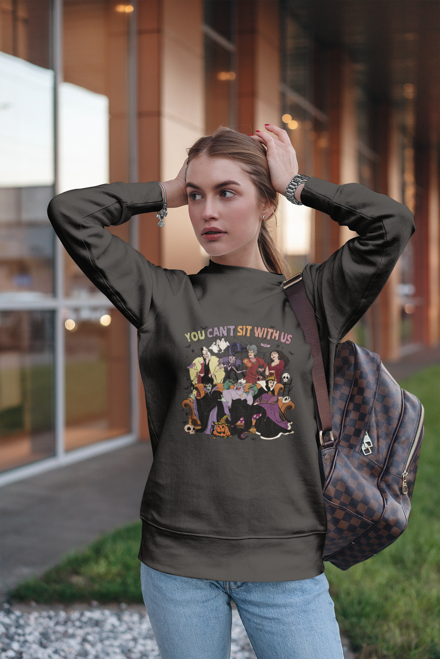 You Can't Sit With Us Villains | Crewneck Sweatshirt (Toddler 2T to Adult 5X)