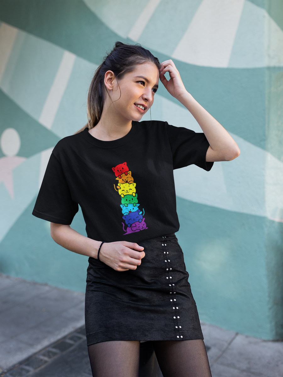 Stacked Rainbow Cats Tee | Infant Sizes up to Adult 5X