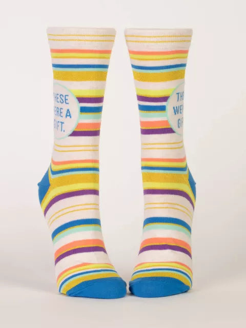 These Were A Gift | Women's Crew Socks | Blue Q