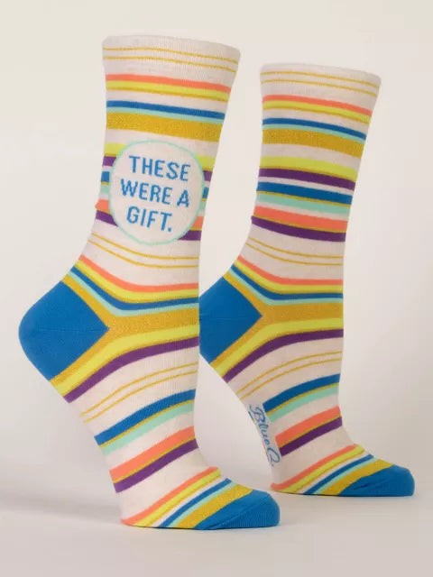 These Were A Gift | Women's Crew Socks | Blue Q