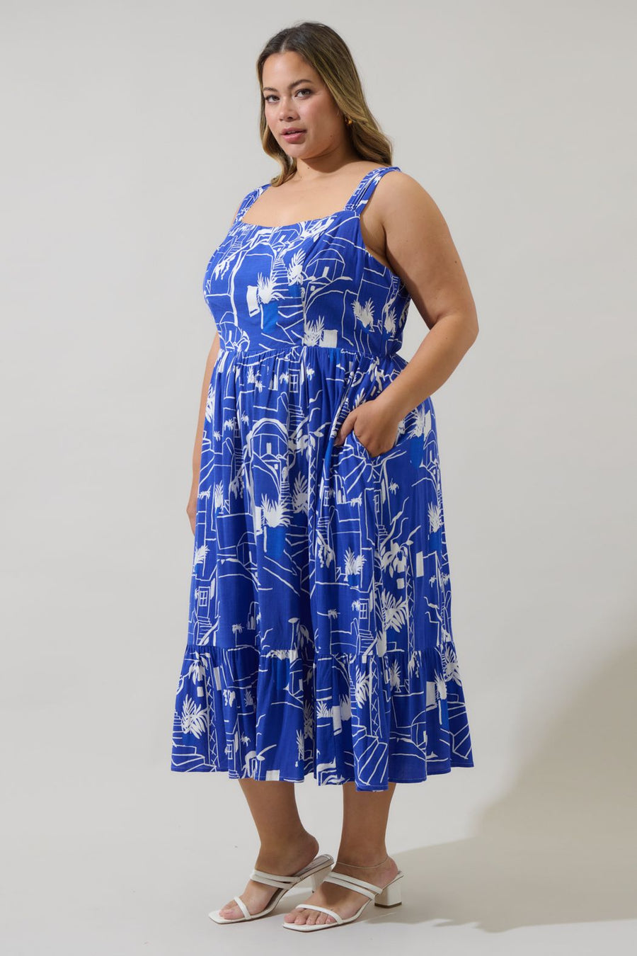 Persephone | Linen Blend Midi Dress