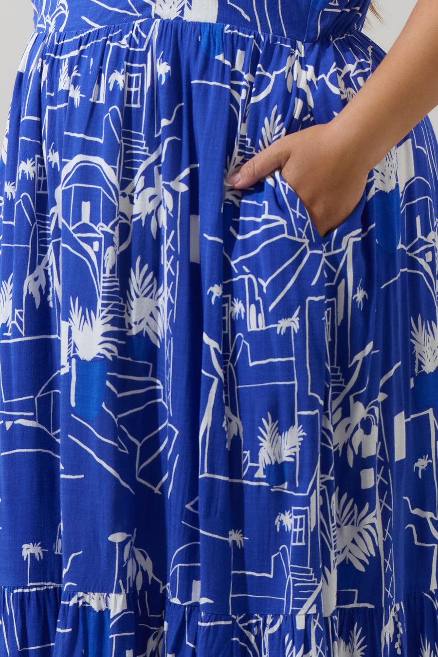 Persephone | Linen Blend Midi Dress