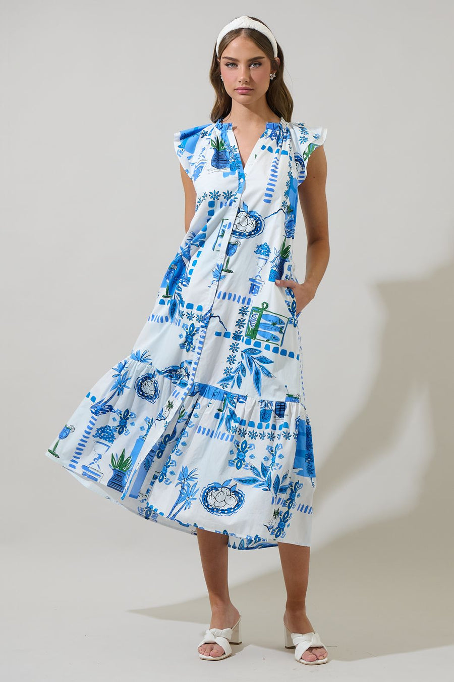 Hera | Button Down Midi Dress *FINAL SALE**ONLY SIZE XS LEFT* The Zesty Lemon Clothing Co Hera | Button Down Midi Dress *FINAL SALE**ONLY SIZE XS LEFT* The Zesty Lemon Clothing Co