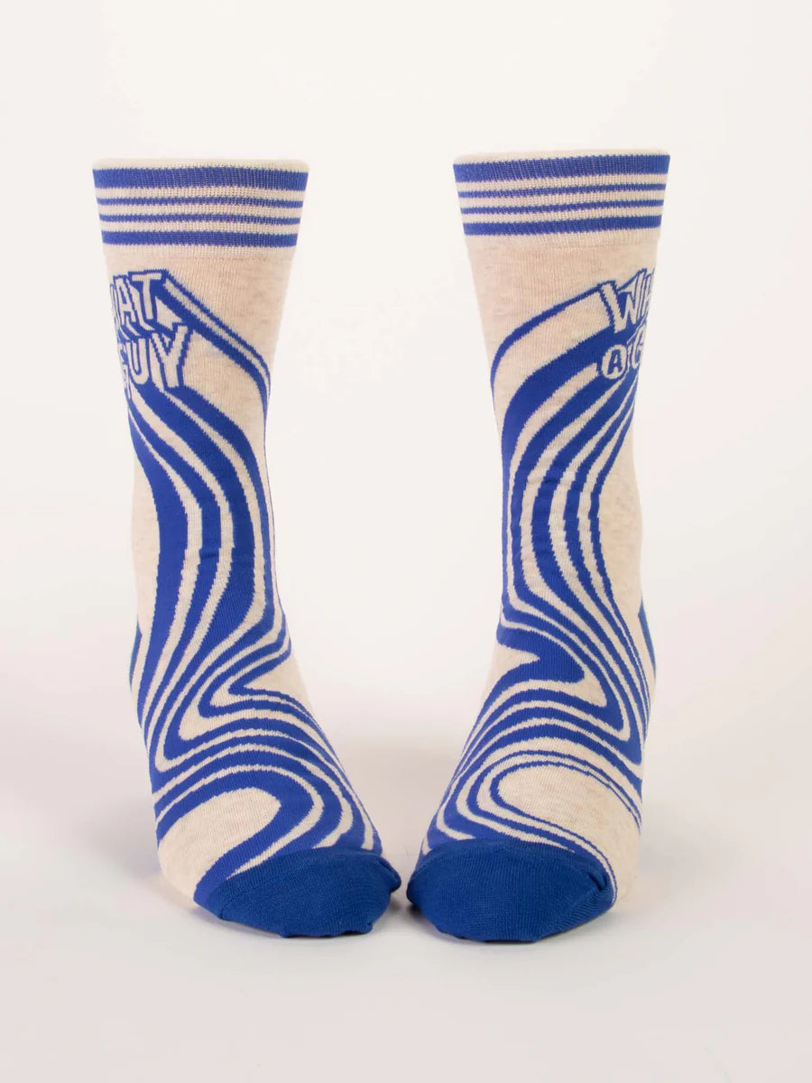 What A Guy | Men's Crew Socks | Blue Q