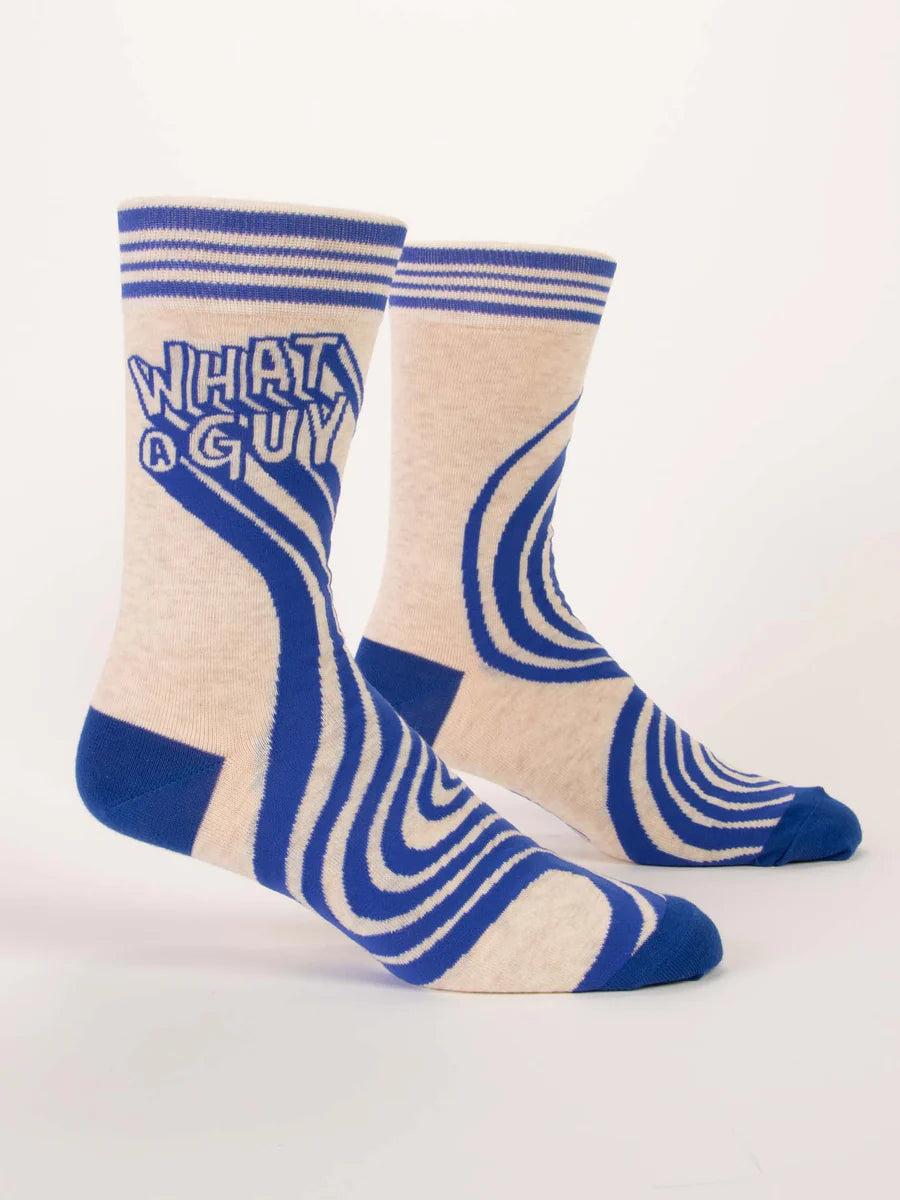 What A Guy | Men's Crew Socks | Blue Q