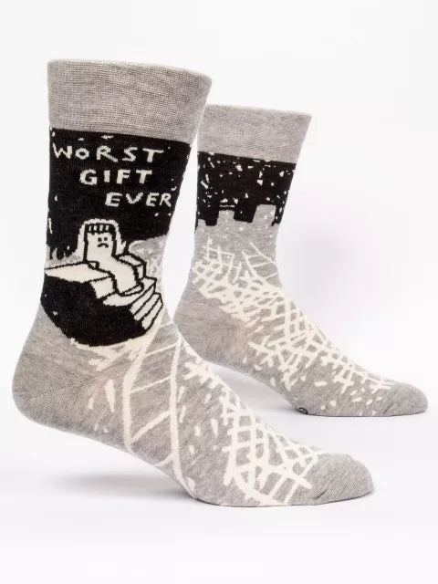 Worst Gift Ever | Men's Crew Socks | Blue Q