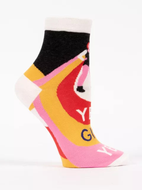 Yes, Girl, Yes! | Women's Ankle Socks | Blue Q