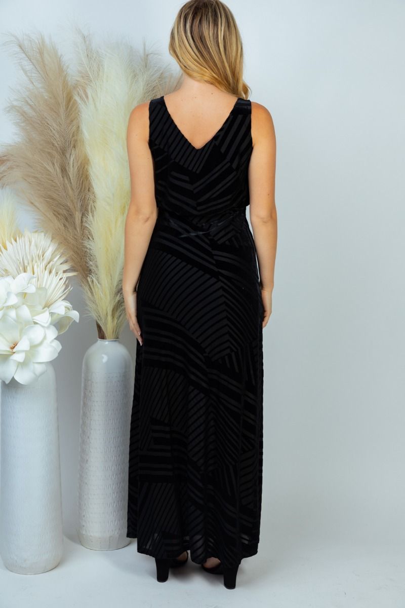Alessandra | Velvet Knit Dress | Black