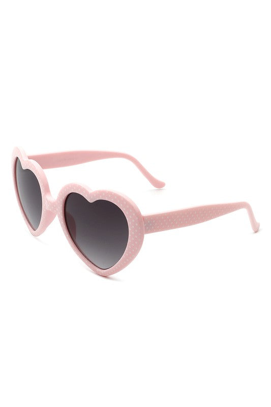 Heart Shaped Polka Dot Sunglasses - Multiple Colours