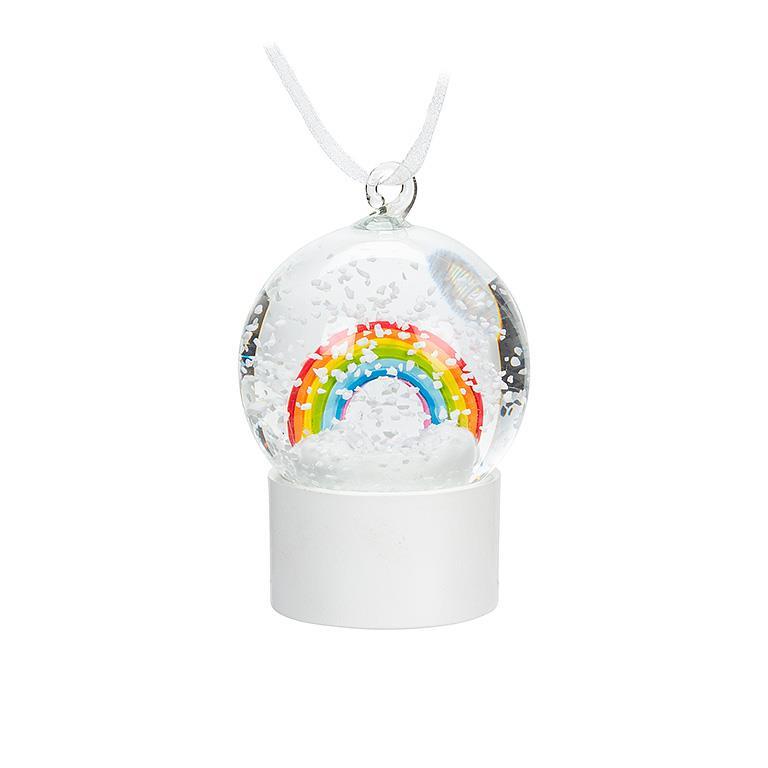 Small Rainbow Snow Globe Ornament *FINAL SALE*