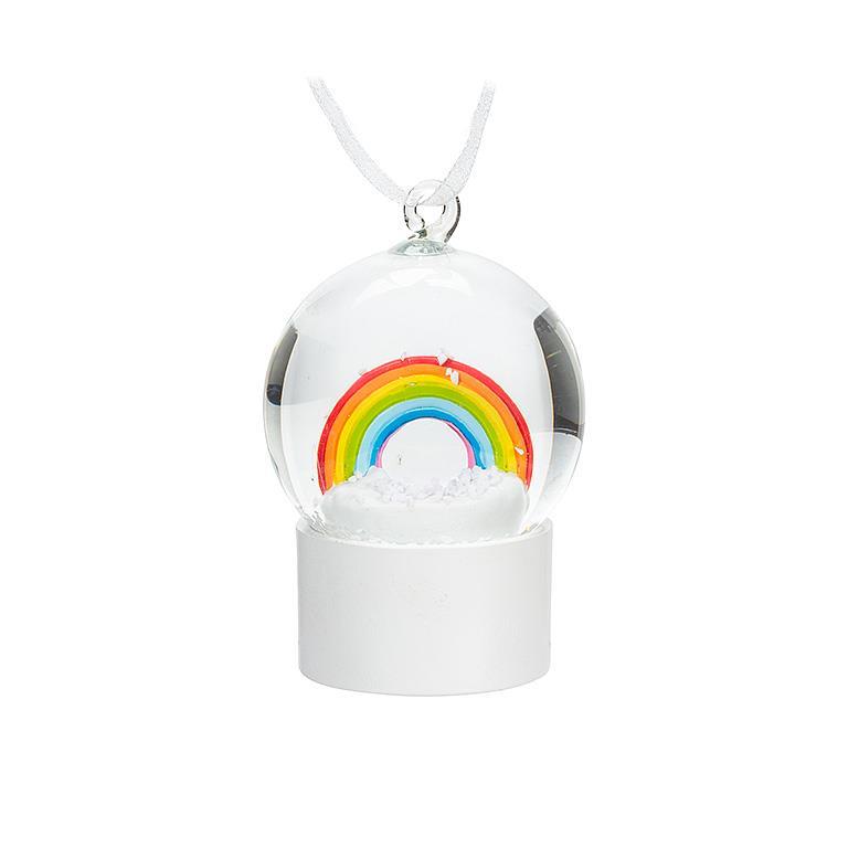 Small Rainbow Snow Globe Ornament *FINAL SALE*