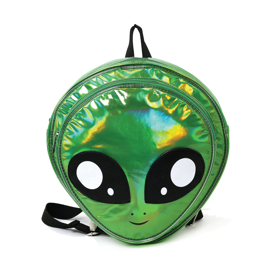 Green Alien Head Vinyl Backpack *FINAL SALE*