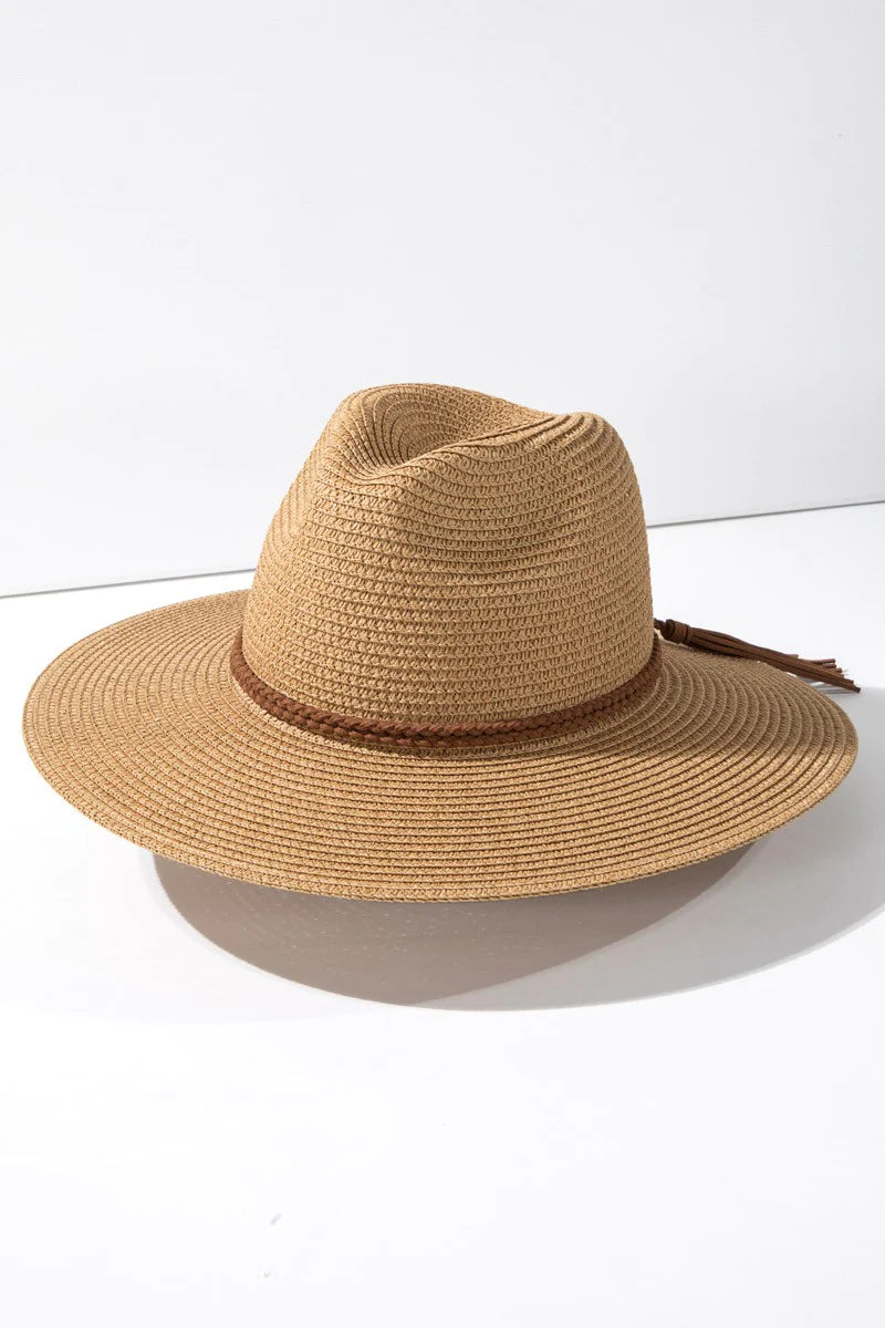 Suede Braided Panama Hat