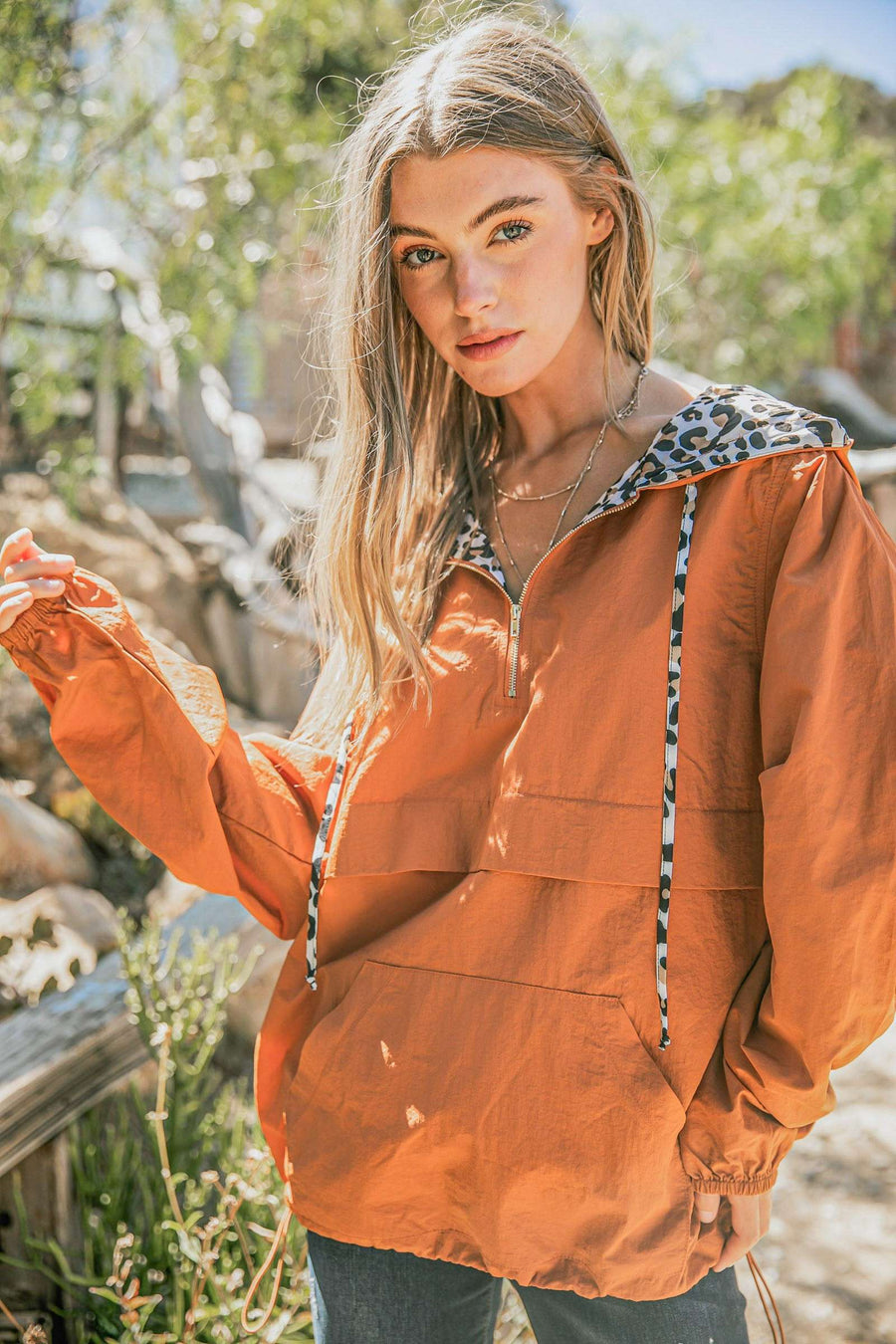 Gale Leopard Print Windbreaker *FINAL SALE*