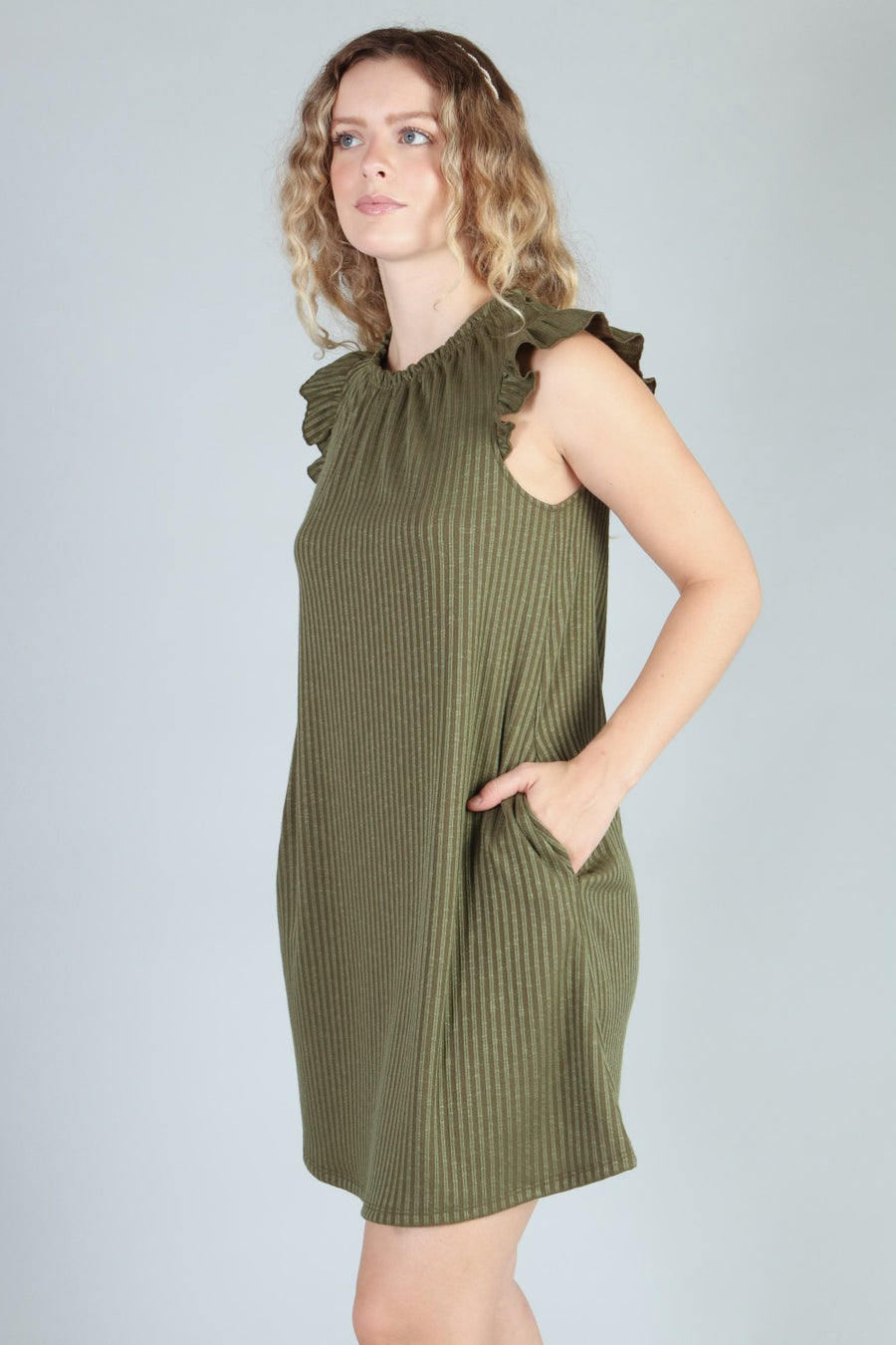Stevie Ribbed Dress with Pockets *FINAL SALE*