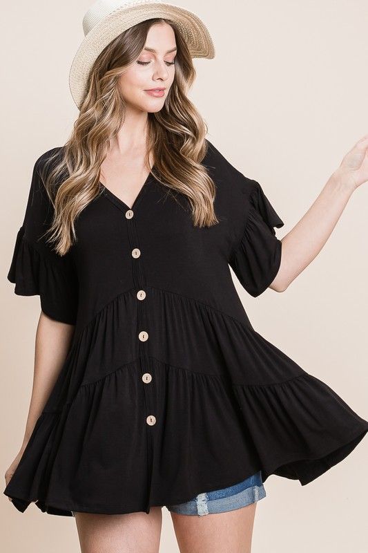 Babydoll Swing Tunic Top *Final Sale* (Only 3X left)
