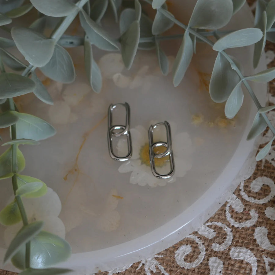Link Earrings - Silver (Koquetta Accessories)