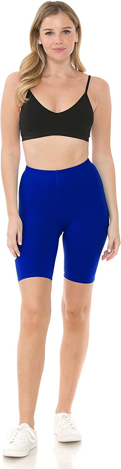 Royal Blue High-Waisted Biker Shorts