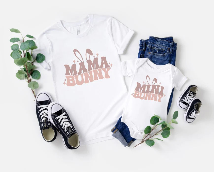 Hunny Bunny/Mama Bunny/Mini Bunny Tee (Infant Sizes up to Adult 5X)